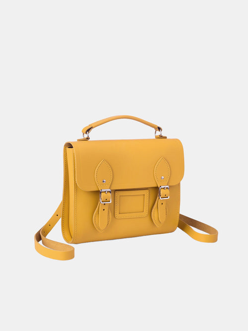 The Barrel Backpack in Leather - Mustard Matte