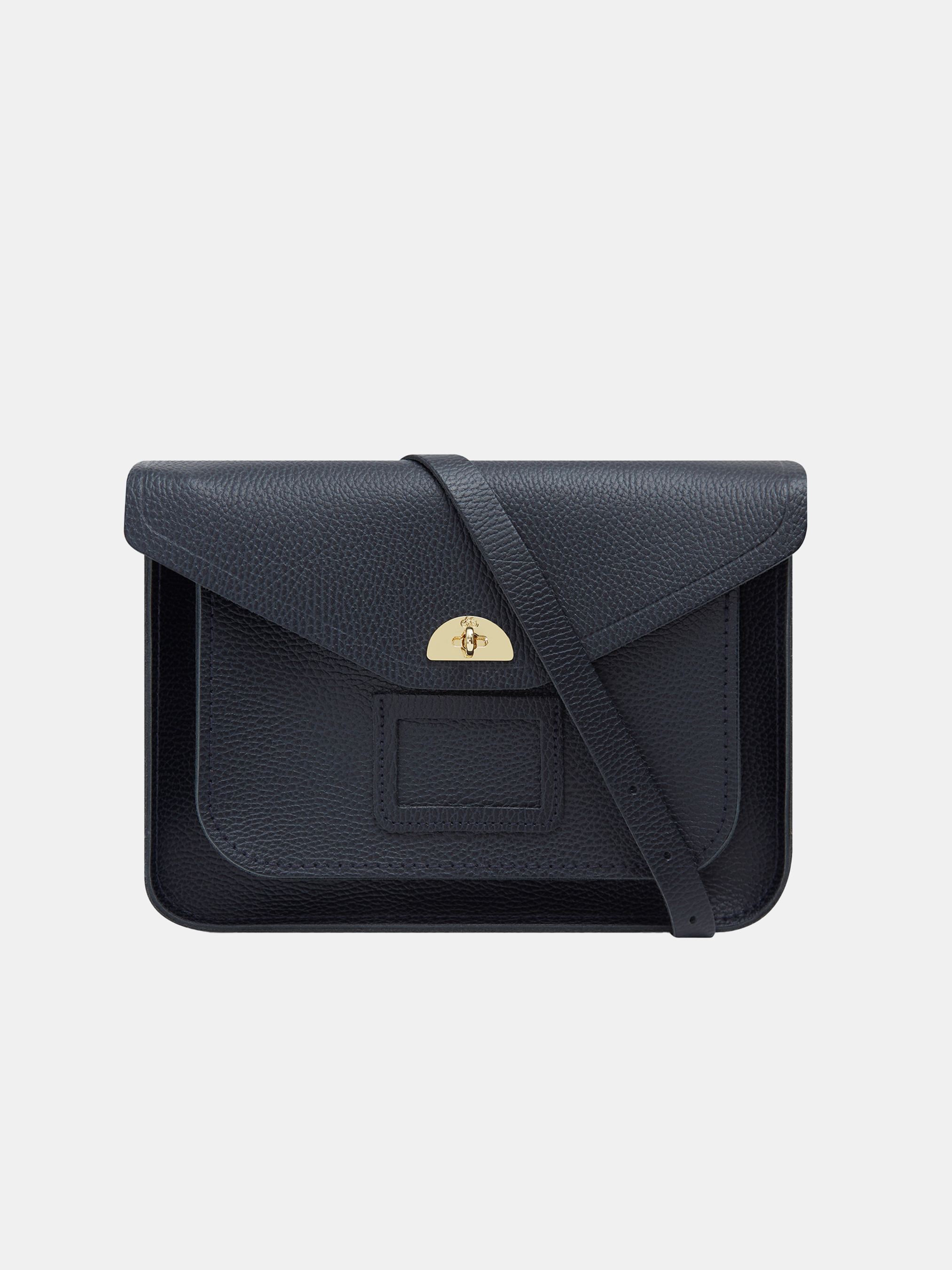 The Twist Lock Satchel - Navy Celtic Grain